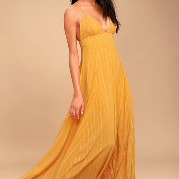 Lulus Yellow Elevate Embroidered Maxi Dress - Picture 4 of 6